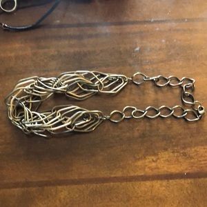 3/$15 Chunky bronze/dark Gold necklace